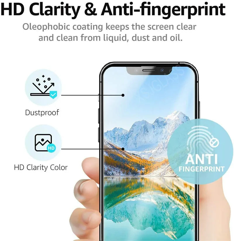 3Pcs Tempered Glass For iPhone 11 12 13 14 15 Pro Max 12 13 Mini screen protector For iPhone 6S 7 8 Plus XR XS Max 16E Glass